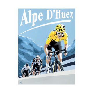 Geraint on the Alpe Print