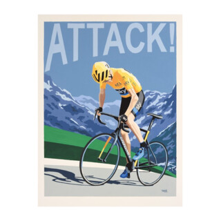 Froome Attack Original Painting