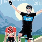 Pena Carbe 2011 Vuelta, gouache on paper 36 x 48cm by Simon Taylor