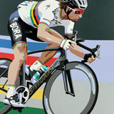 Peter Sagan World Champion painting on canvas by Simon Taylor